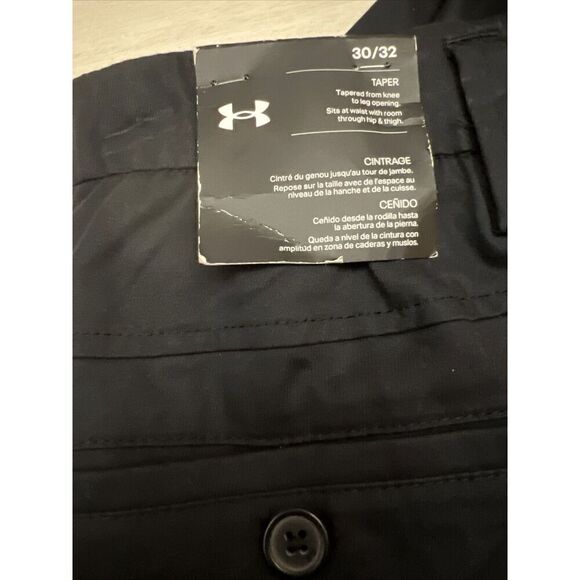 Under Armour 1370081 001 Men's Sz 30x32 Black Chino Tapered Leg Pants - Picture 11 of 12